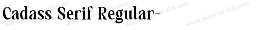Cadass Serif Regular字体转换